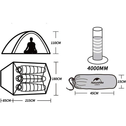 Ultraleichtes 3-Personen Zelt für Camping & Wandern