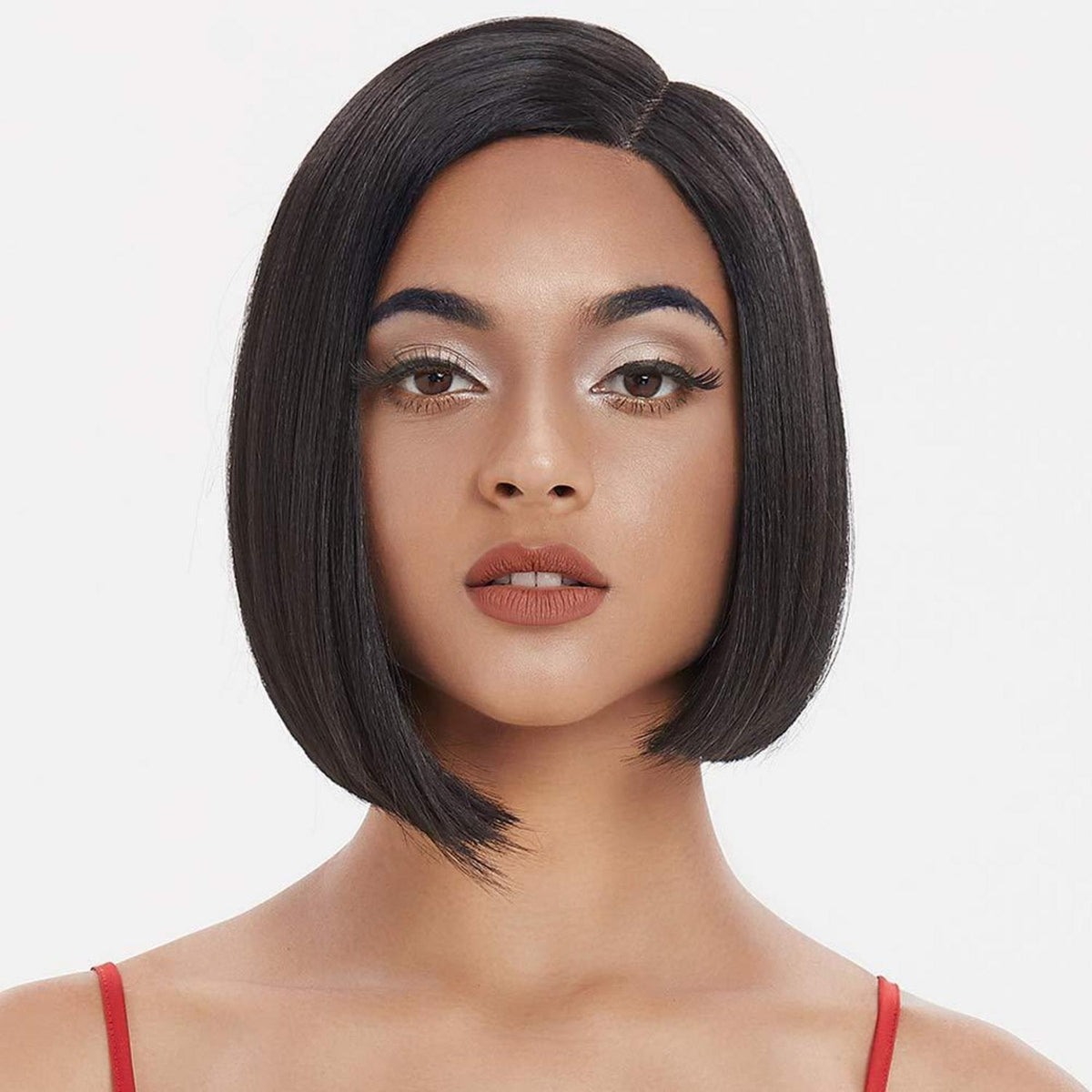 Lace Front Perücke Bob Schwarz 24cm Naturglatt
