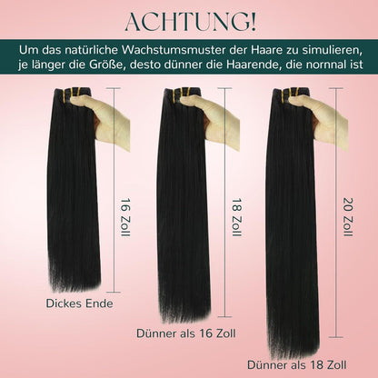 Echthaar Haarverlängerung 45cm #24P27 – Clip-in Extensions