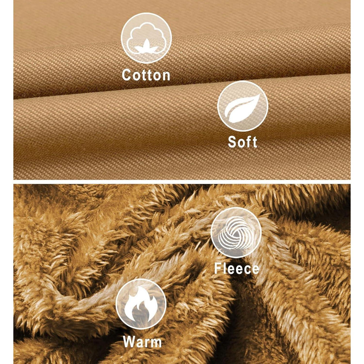 Herren Winterjacke gefüttert Fleece Parka mit Kapuze Khaki