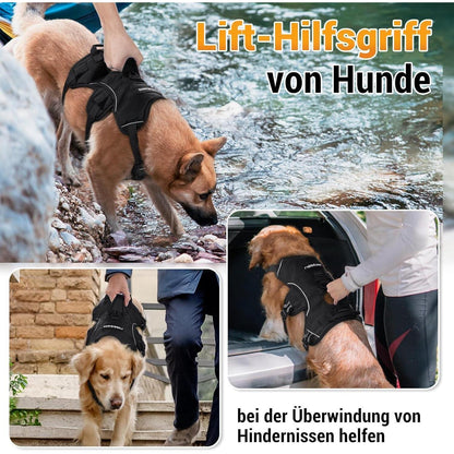 Hundegeschirr mit Griff, ausbruchsicher, L, Schwarz