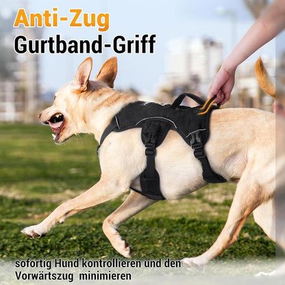 Hundegeschirr mit Griff, ausbruchsicher, L, Schwarz