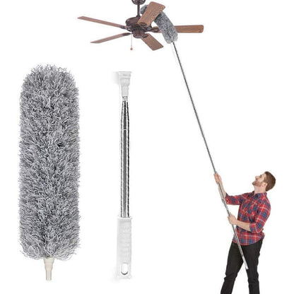 Teleskop-Staubwedel 254 cm, biegsamer Mikrofaser-Kopf, für hohe Decken