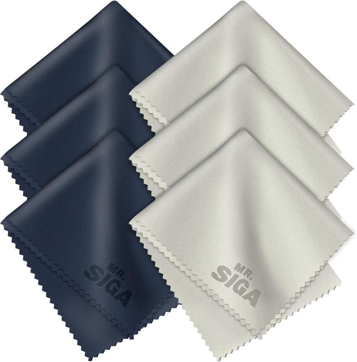 6er Pack Mikrofaser Reinigungstücher für Brillen & Bildschirme 7x6