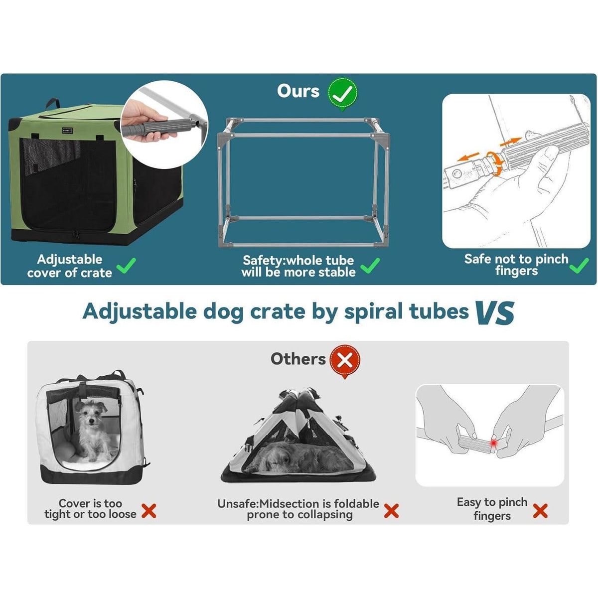 Faltbare Hundebox XL – Sicher & Komfortabel für Reisen
