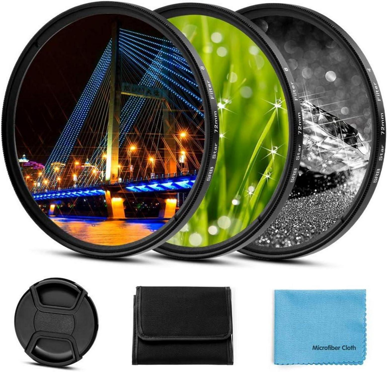 Fotover 58mm Sternfilter Set mit 3 Teiliges Punkte Set