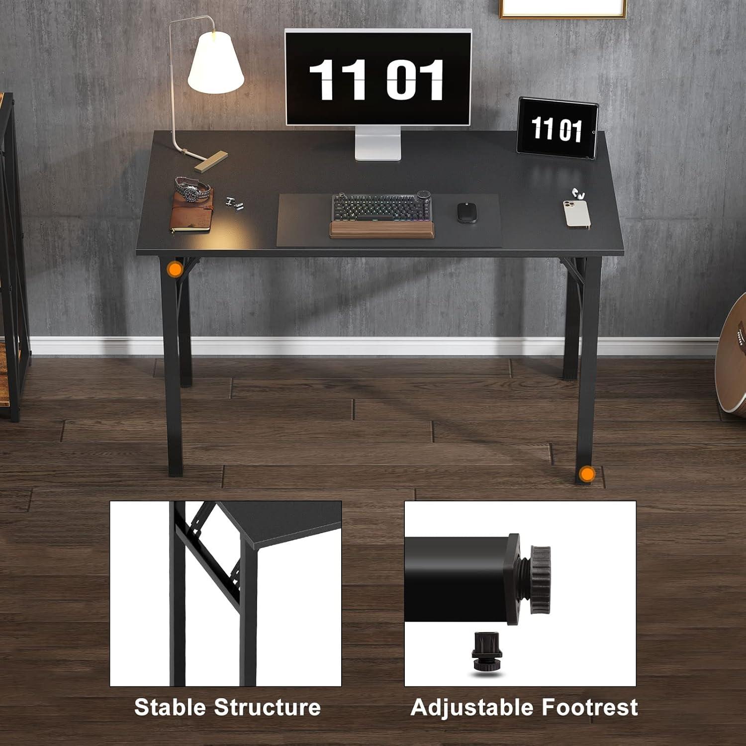 Klapptisch 100x60x75 cm PC Schreibtisch Home Office Büroarbeitsplatz