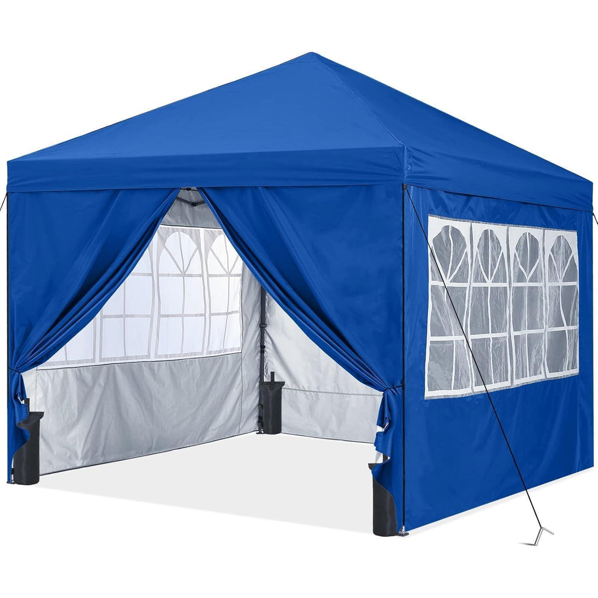 Pop-Up Pavillon 2,5x2,5m wasserdicht mit Rollentasche, Weiß