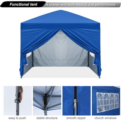 Pop-Up Pavillon 2,5x2,5m wasserdicht mit Rollentasche, Weiß
