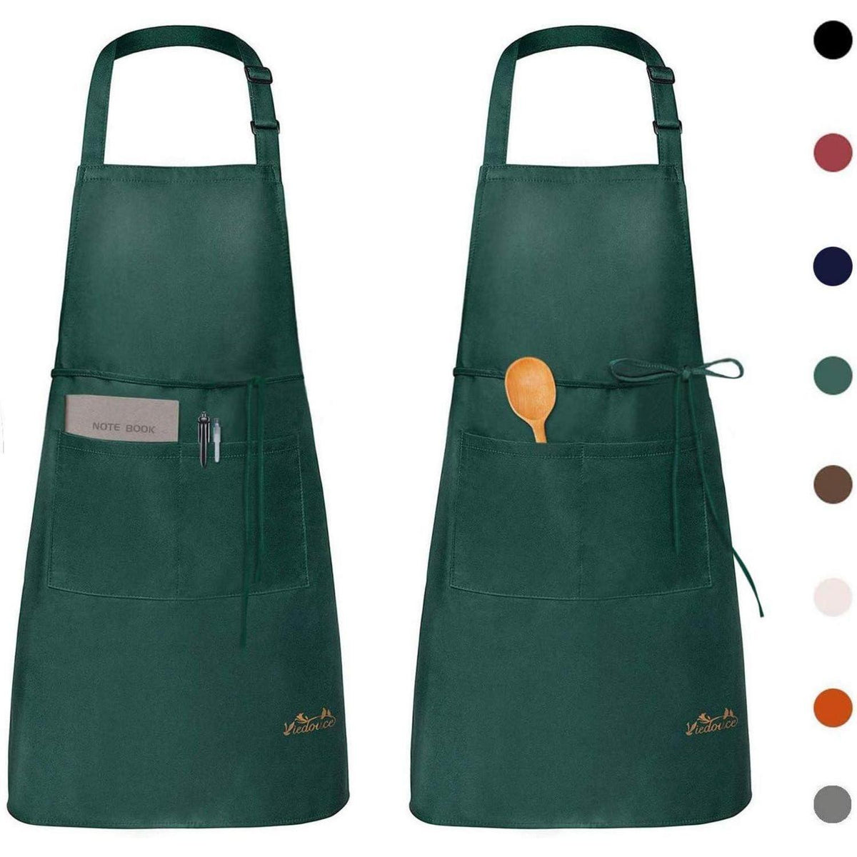 Kochschürze wasserdicht mit Taschen, verstellbar, Grün