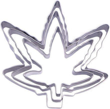 Marihuana Blatt Ausstechform Set 3-teilig Rostfreier Stahl