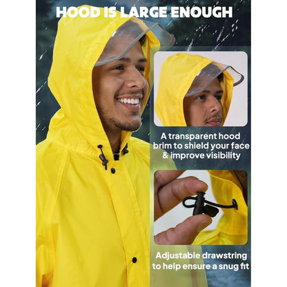 Wasserdichter Regenmantel für Radfahren & Outdoor, Gelb