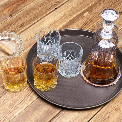 KANARS Whisky Karaffe Set 550ml Dekanter 4x 300ml Gläser Kristallglas Box