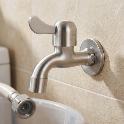 Edelstahl Wandwasserhahn für Bad, Küche & Garten