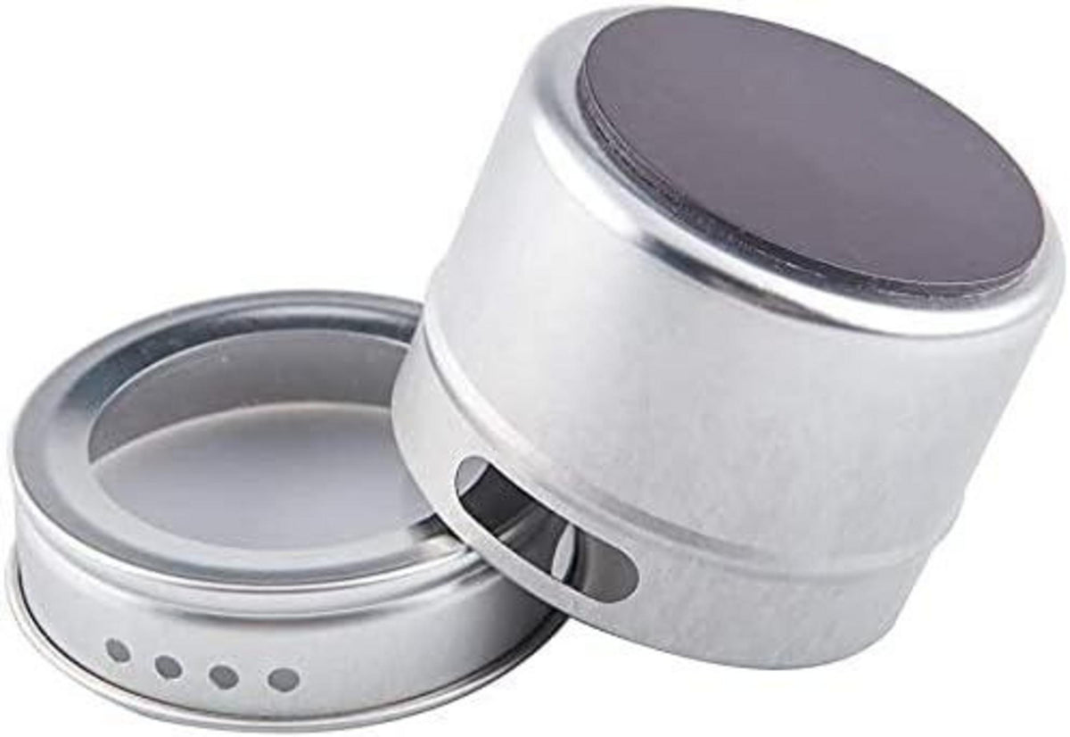 Tebery 20 Stück Gewürzdosen Runder Magnet Set Swift Gießen Transparent Magnetisch Kleben