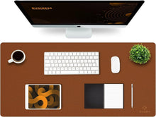 Wasserdichte Schreibtischunterlage PVC 90x43cm Büro Heim Grau Braun