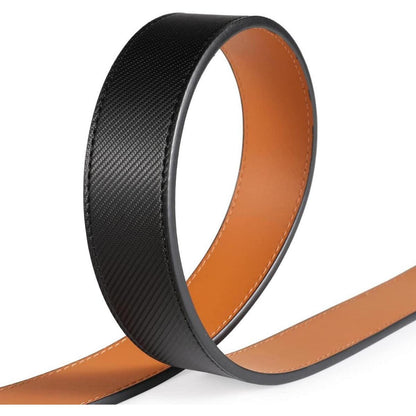 Automatik Ledergürtel Herren – Verstellbar, ohne Löcher, Schwarz