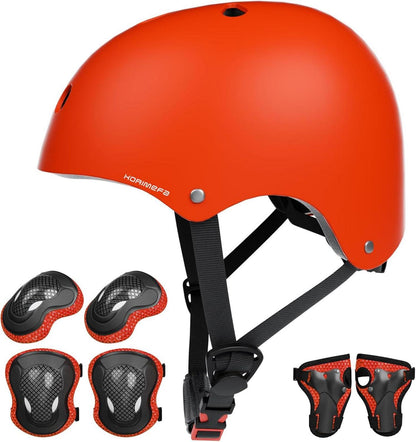 Kinder Fahrradhelm Skaterhelm verstellbar CE-zertifiziert Rot 7 in 1