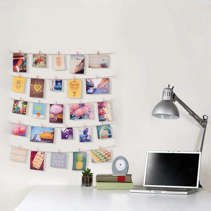 Fotoseil Jute 3 Meter Wanddekoration mit Clips und Nägeln