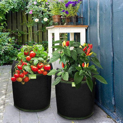 Stofftopf 12L Pflanzsack 5er Pack Schwarz 3 Gallonen (12