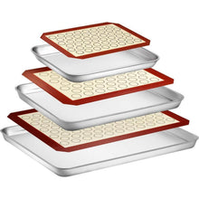 Wildone Backblech mit Silikonmatte, 6er Set