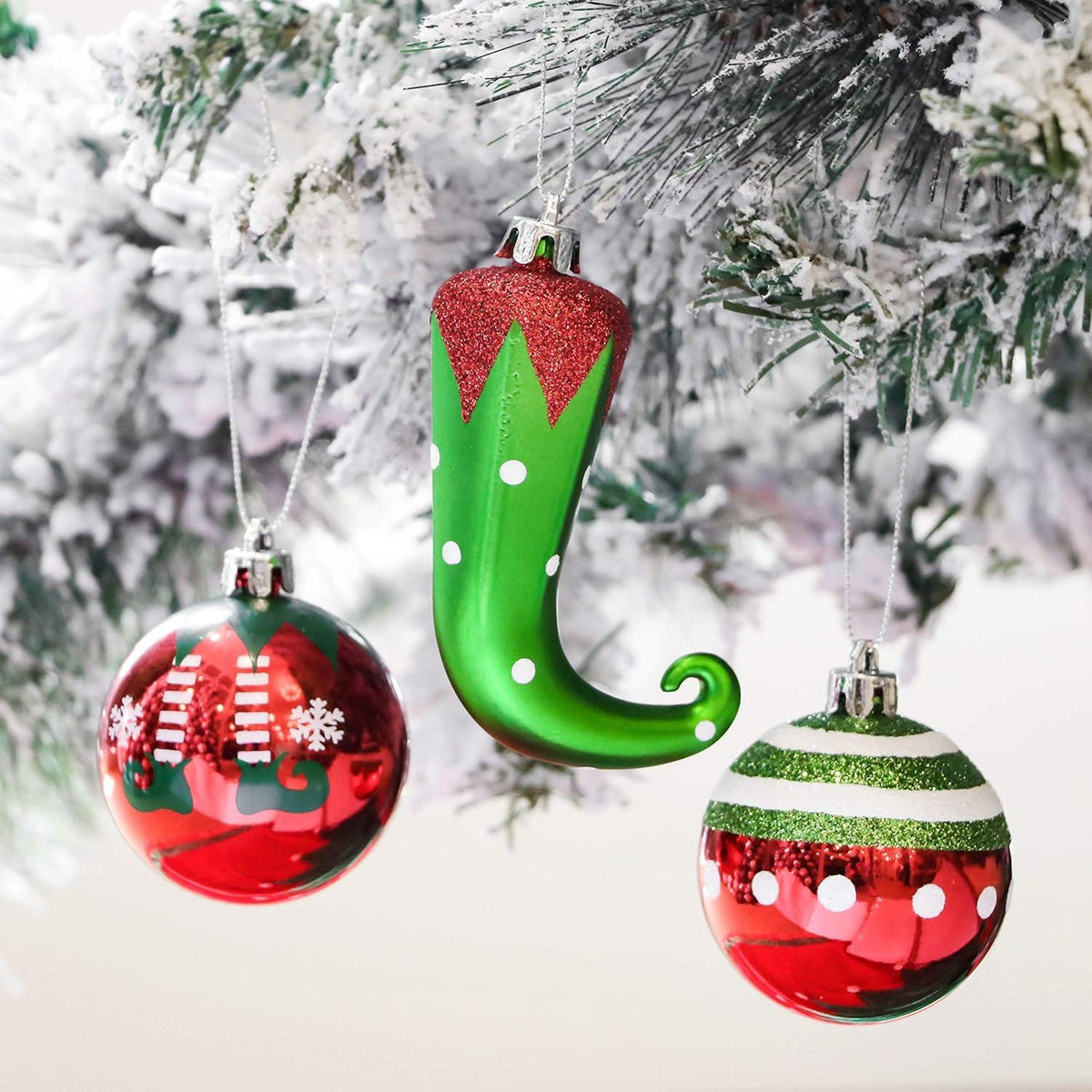 Weihnachtskugeln 70tlg. Kunststoff Christbaumkugeln Weihnachtsdeko