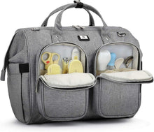 Wickeltasche mit wasserdichter Wickelunterlage und Kinderwagenhaken