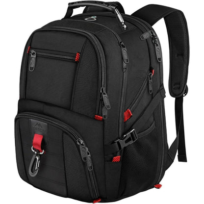 Großer Laptop Rucksack Herren 55L, 18.4 Zoll, Schwarz
