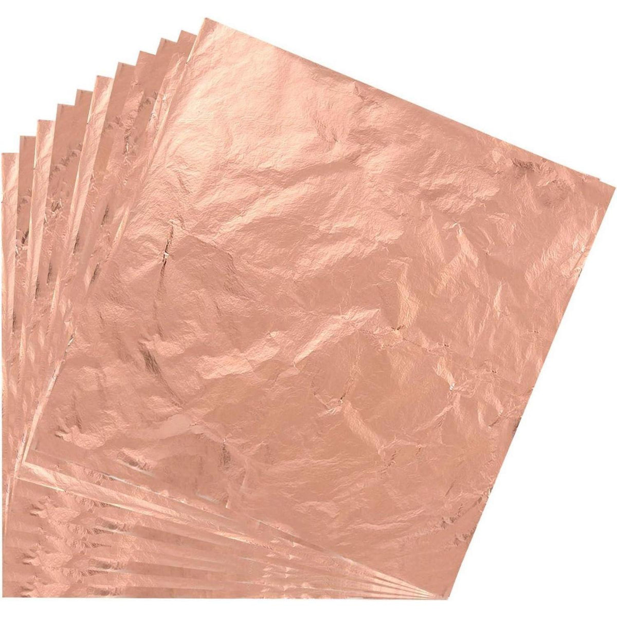 100 Blatt Roségold Imitation Blatt für Handwerk & Deko 14x14 cm
