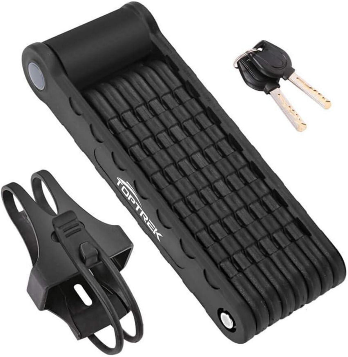 Toptrek Faltschloss mit Halterung Level 7 Schwarz 94cm 8 Gelenken