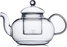 Teebereiter Glas mit Siebeinsatz 600ml klare Glasteekanne