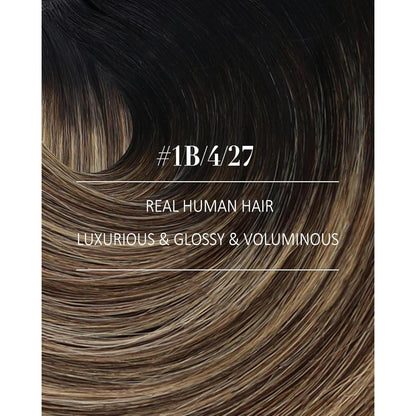 Clip-in Echthaar Extensions Balayage Schwarz-Braun-Blond