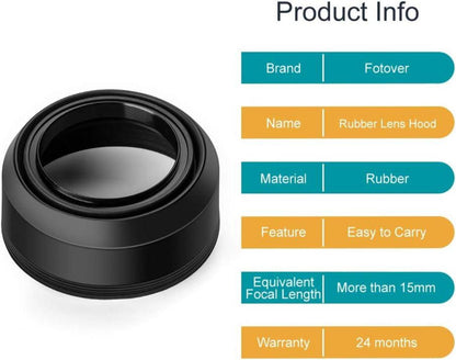 55mm Gegenlichtblende Gummi für Canon Nikon Sony
