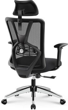Ergonomischer Bürostuhl mit Lendenwirbelstütze, Kopfstütze & Armlehne
