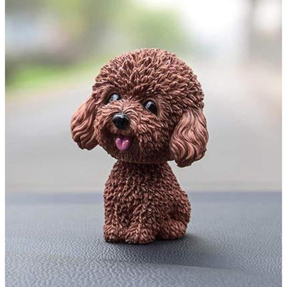 Wackelköpfige Hunde-Puppe für Auto – Braun