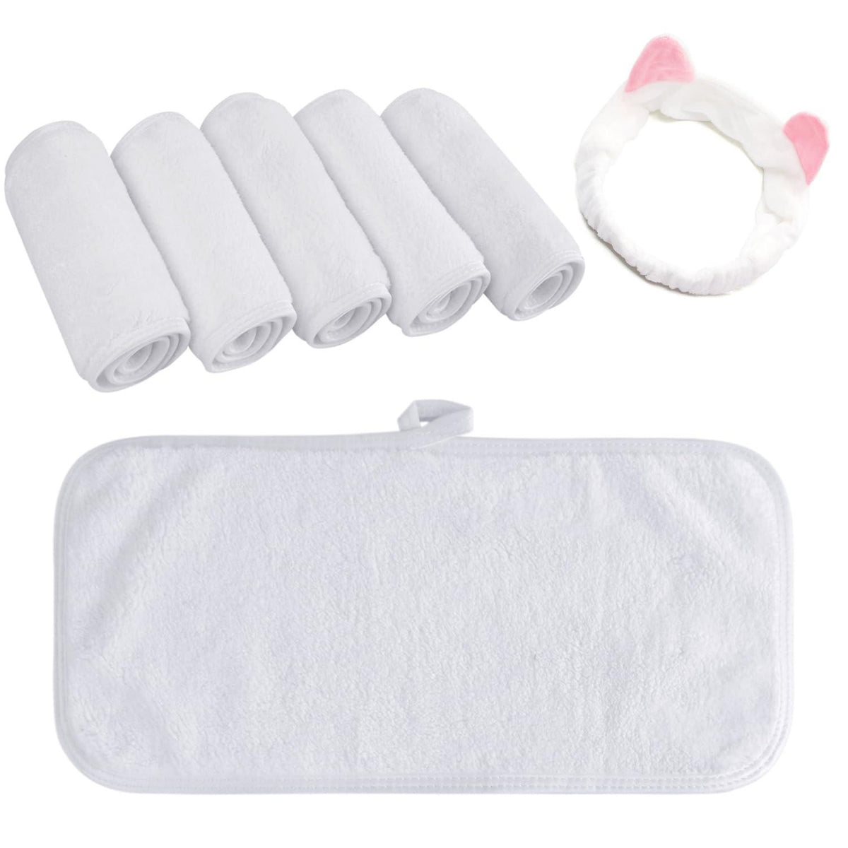 Make-Up Entferner Tuch Mikrofaser 6er Pack Weiß 15cm x 30cm