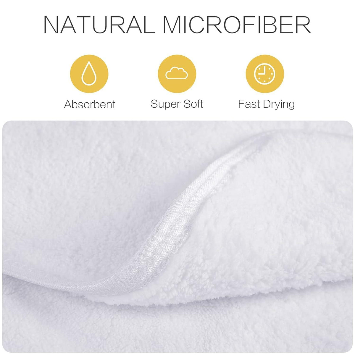 6er Pack KinHwa Waschlappen Frottee Make-up Entferner Tuch Mikrofaser Saugstark