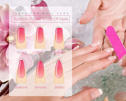 100er Pack Einweg Nagelfeilen 180/240 Schmirgelbrett mit gratis Nagelpolierer
