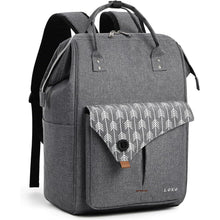 Lekesky Rucksack Damen 15.6 Zoll Laptop Arbeitsrucksack Grau
