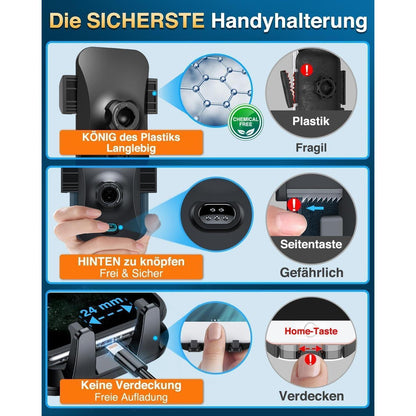 Handyhalterung Auto mit Saugnapf & Lüftung – 360° flexibel