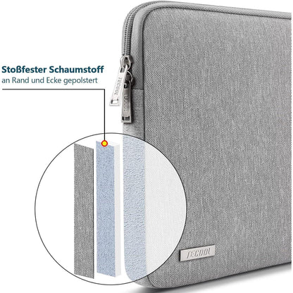 TECOOL 14 Zoll Laptoptasche Wasserdicht Grau - Kompatibel