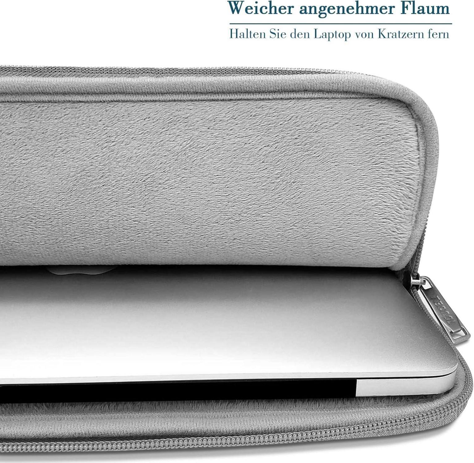 TECOOL 14 Zoll Laptoptasche Hülle MacBook Air 15 HP Dell Grau