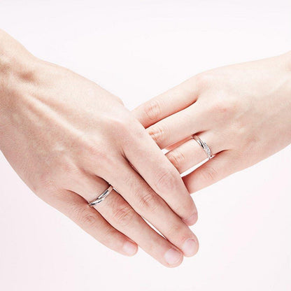 925 Sterling Silber Partnerringe Offen Verstellbar mit Zirkonia