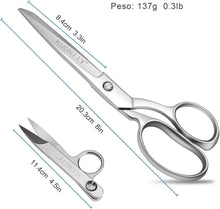 KUONIIY Schneiderschere 20 cm Extra scharfe Stoffschere