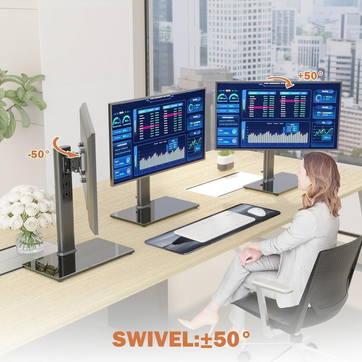 LCD Computer Monitorständer freistehend 33-81,3 cm