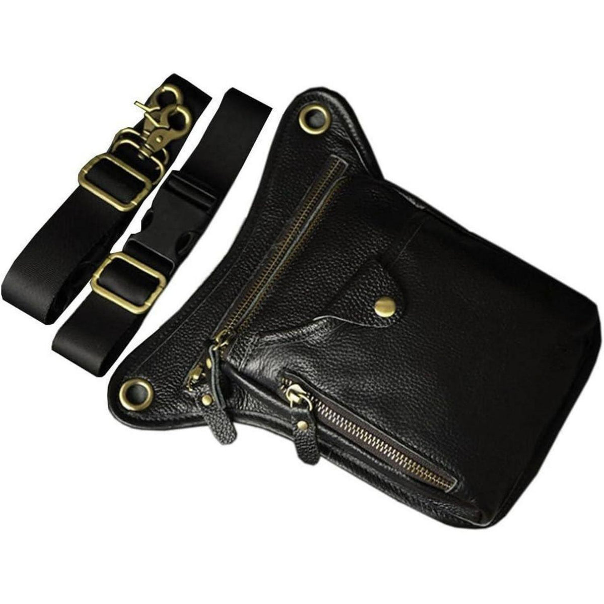 Leder Beintasche Vintage für Herren & Damen - Bauchtasche Outdoor