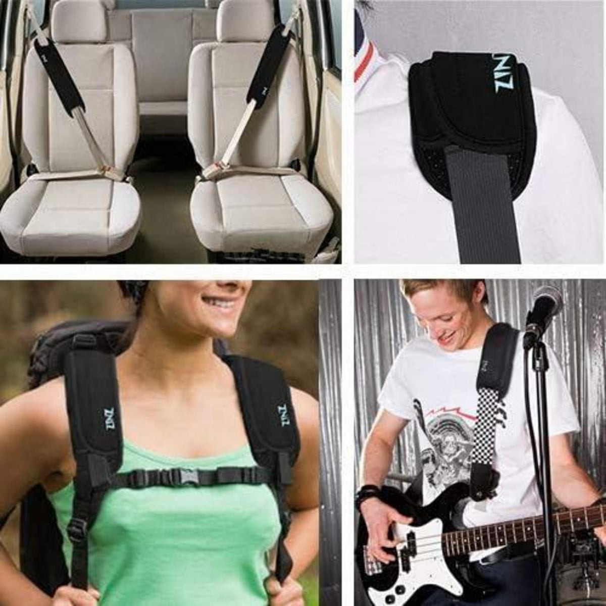 Schulterpolster Tasche - Lange, Komfortabel & Rutschfest Schwarz