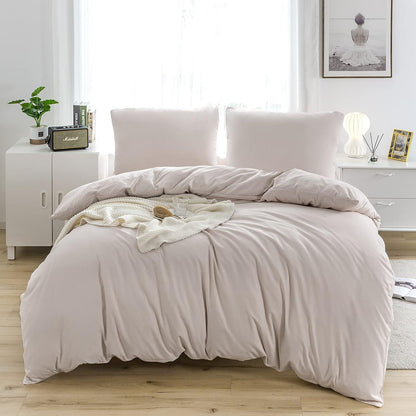 Bettwäsche 135x200 cm Mikrofaser 110 g/m² Beige mit