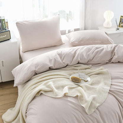 Bettwäsche Mikrofaser Beige 135x200cm + 80x80cm Set