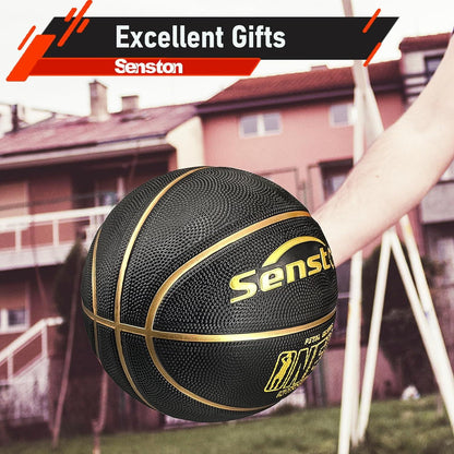 Senston Basketball Größe 7 mit Pumpe Anti-Rutsch Grip